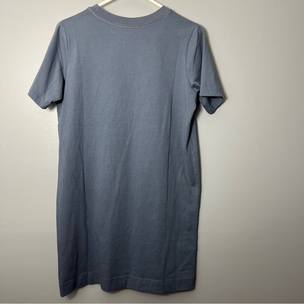 Everlane Slate Blue The Weekend Short Sleeve Tee Shirt Dress Size Small - Picture 8 of 10